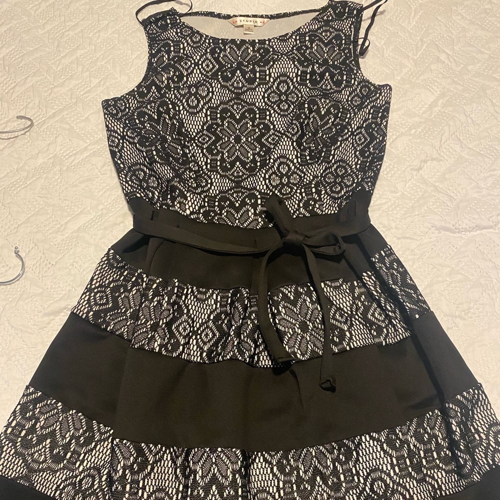 Dress black and white